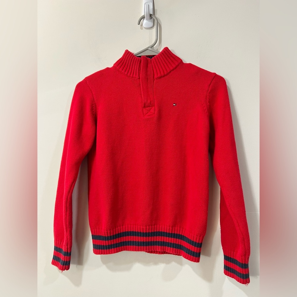 Tommy Hilfiger Boys Quarter Zip Pullover Sweater